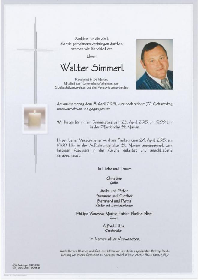 Walter Simmerl Net Worth